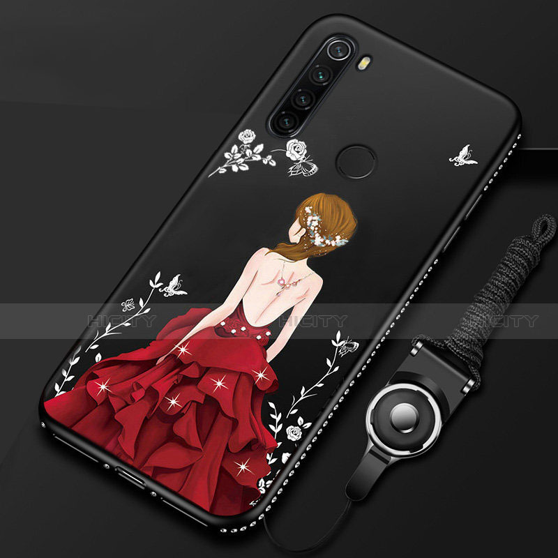 Coque Silicone Dos de Fille Souple Couleur Unie Etui Housse pour Xiaomi Redmi Note 8T Plus