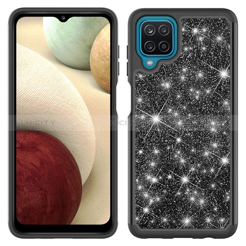 Coque Silicone et Plastique Housse Etui Protection Integrale 360 Degres Bling-Bling JX1 pour Samsung Galaxy M12 Plus