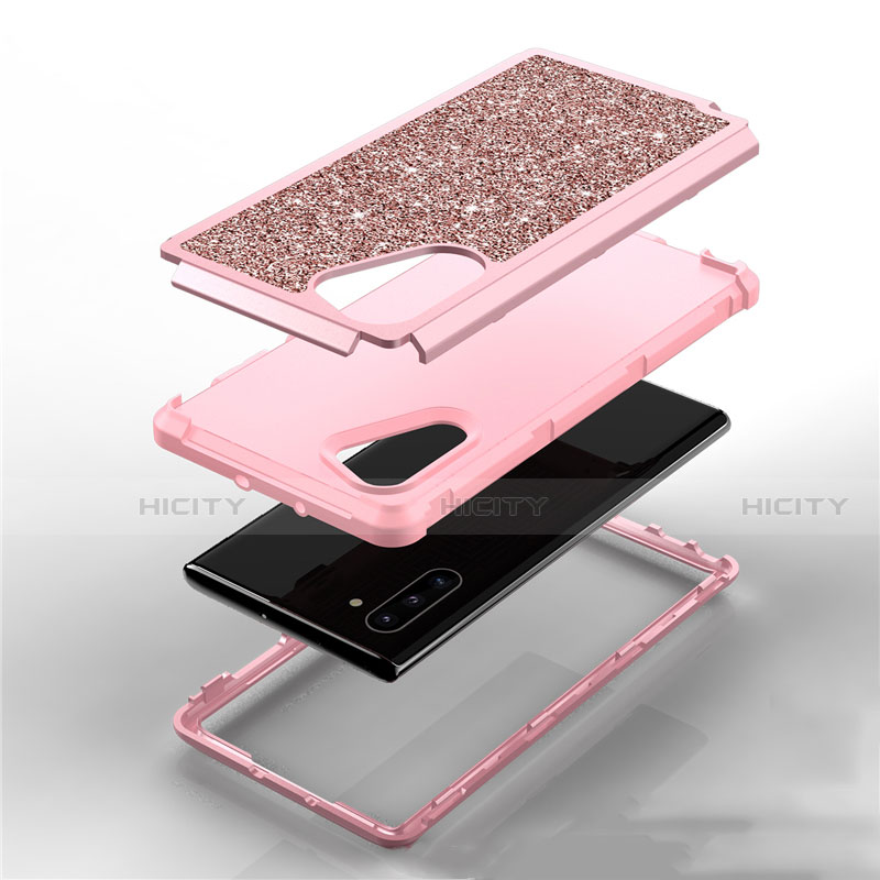 Coque Silicone et Plastique Housse Etui Protection Integrale 360 Degres Bling-Bling pour Samsung Galaxy Note 10 5G Plus
