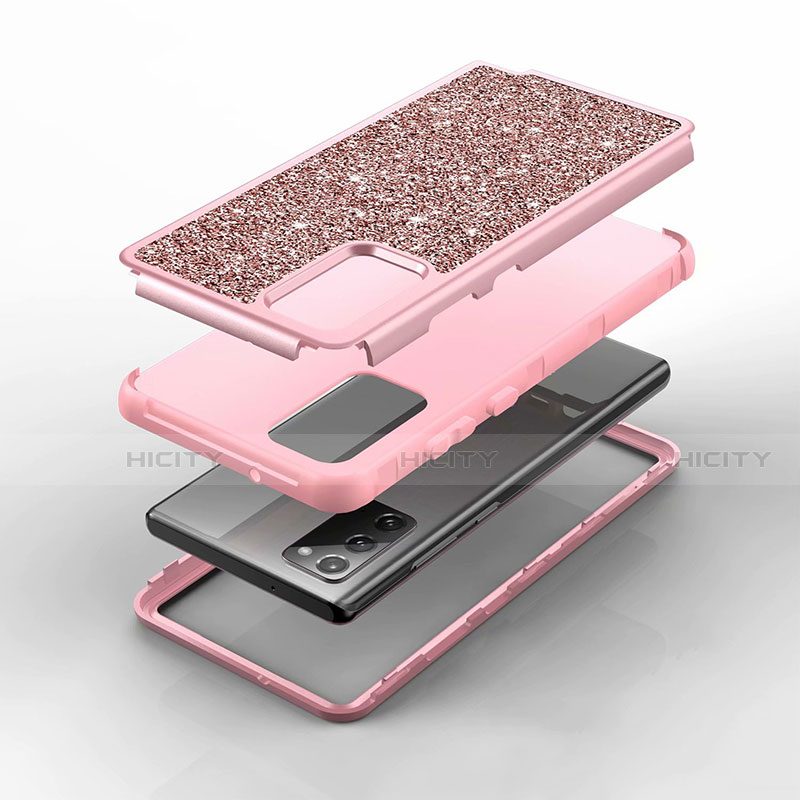 Coque Silicone et Plastique Housse Etui Protection Integrale 360 Degres Bling-Bling pour Samsung Galaxy Note 20 5G Plus