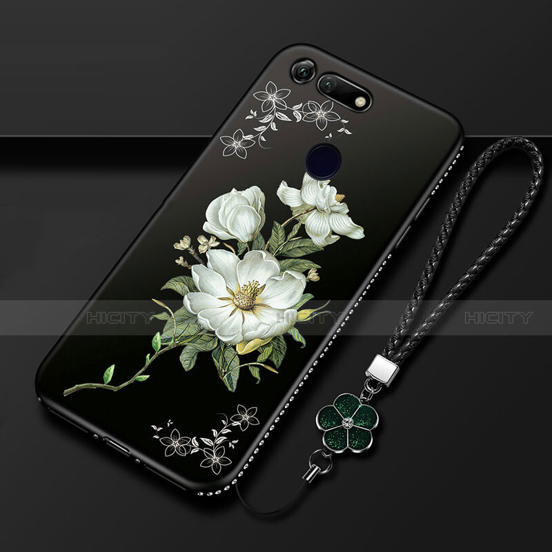 Coque Silicone Fleurs Souple Couleur Unie Etui Housse K01 pour Huawei Honor View 20 Plus