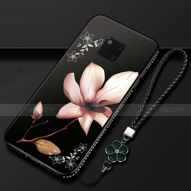 Coque Silicone Fleurs Souple Couleur Unie Etui Housse K01 pour Huawei Mate 20 Pro Plus