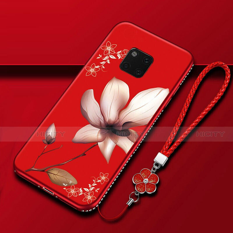 Coque Silicone Fleurs Souple Couleur Unie Etui Housse K01 pour Huawei Mate 20 Pro Plus