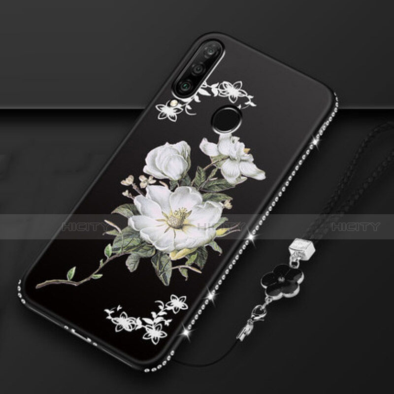 Coque Silicone Fleurs Souple Couleur Unie Etui Housse K01 pour Huawei P30 Lite New Edition Noir Plus