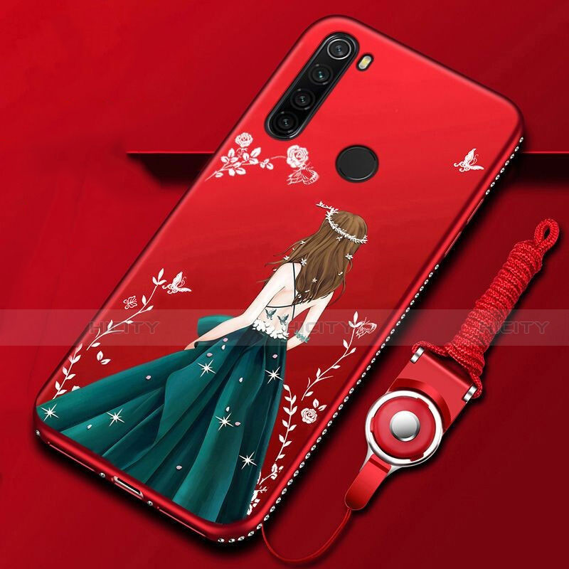 Coque Silicone Fleurs Souple Couleur Unie Etui Housse K01 pour Xiaomi Redmi Note 8 (2021) Plus