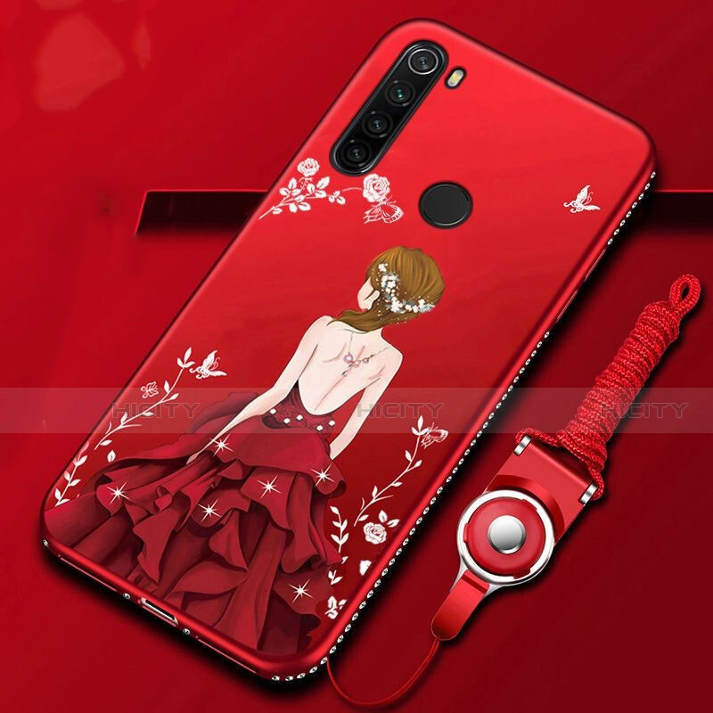 Coque Silicone Fleurs Souple Couleur Unie Etui Housse K01 pour Xiaomi Redmi Note 8 Plus