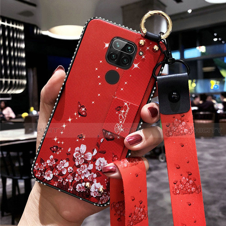 Coque Silicone Fleurs Souple Couleur Unie Etui Housse K01 pour Xiaomi Redmi Note 9 Plus