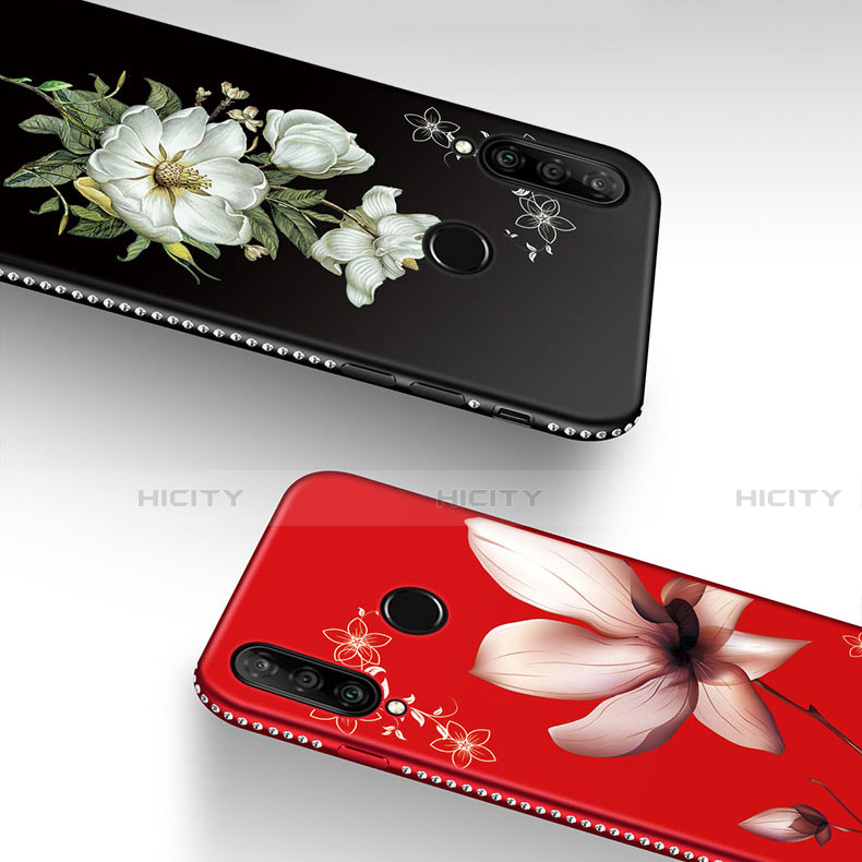 Coque Silicone Fleurs Souple Couleur Unie Etui Housse pour Huawei Enjoy 9s Plus