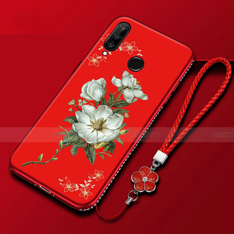 Coque Silicone Fleurs Souple Couleur Unie Etui Housse pour Huawei Honor 20E Colorful Plus