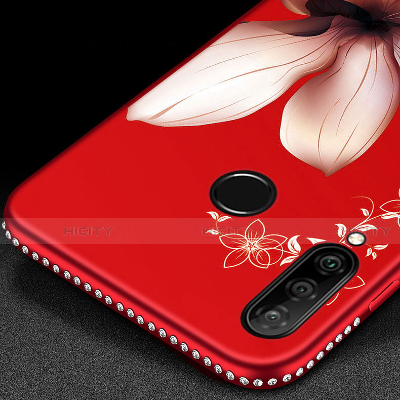 Coque Silicone Fleurs Souple Couleur Unie Etui Housse pour Huawei Honor 20i Plus