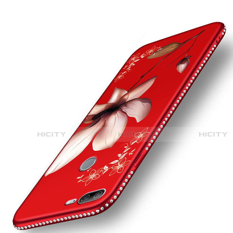 Coque Silicone Fleurs Souple Couleur Unie Etui Housse pour Huawei Honor 9 Lite Plus