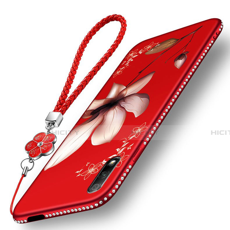 Coque Silicone Fleurs Souple Couleur Unie Etui Housse pour Huawei Honor 9X Plus