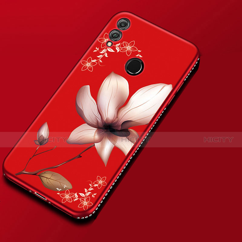 Coque Silicone Fleurs Souple Couleur Unie Etui Housse pour Huawei Honor V10 Lite Plus