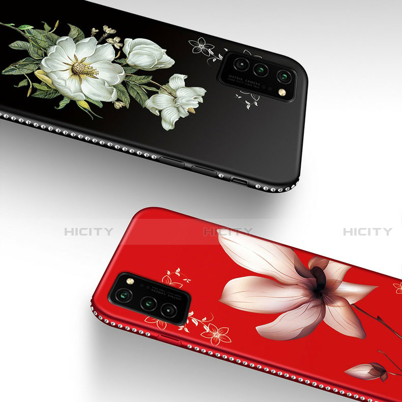 Coque Silicone Fleurs Souple Couleur Unie Etui Housse pour Huawei Honor View 30 5G Plus
