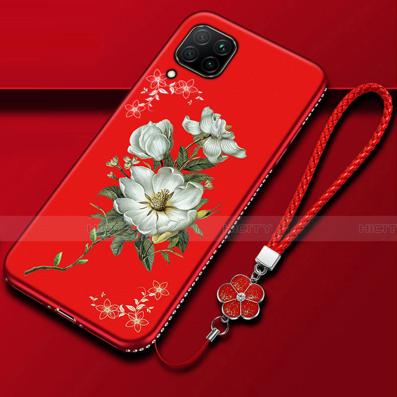 Coque Silicone Fleurs Souple Couleur Unie Etui Housse pour Huawei Nova 7i Plus