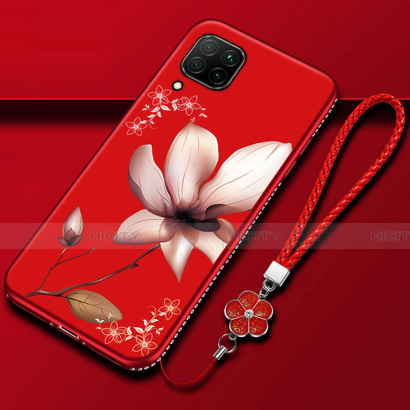 Coque Silicone Fleurs Souple Couleur Unie Etui Housse pour Huawei P40 Lite Plus
