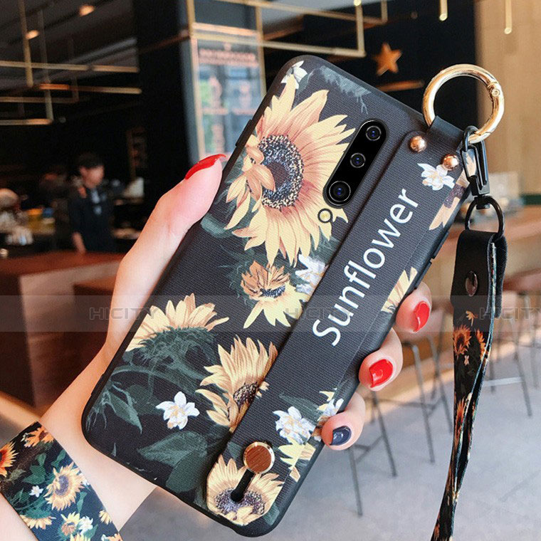 Coque Silicone Fleurs Souple Couleur Unie Etui Housse pour OnePlus 8 Plus