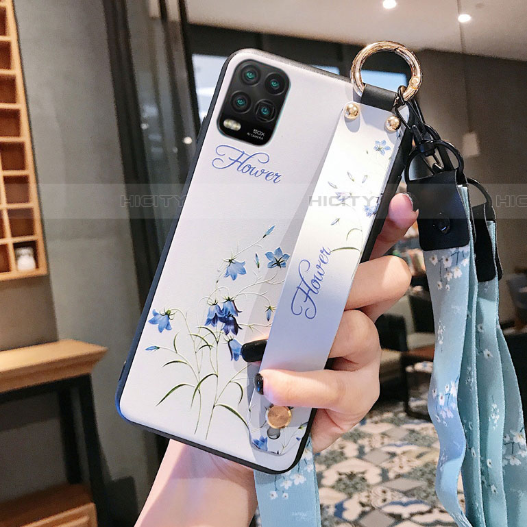 Coque Silicone Fleurs Souple Couleur Unie Etui Housse pour Xiaomi Mi 10 Lite Plus