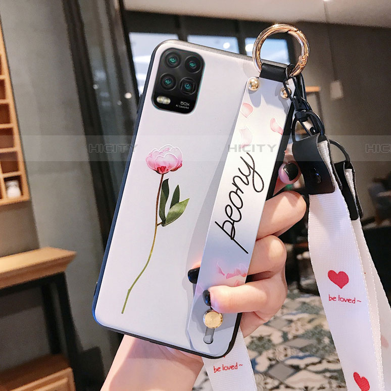 Coque Silicone Fleurs Souple Couleur Unie Etui Housse pour Xiaomi Mi 10 Lite Plus