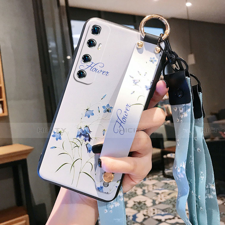 Coque Silicone Fleurs Souple Couleur Unie Etui Housse pour Xiaomi Mi 10 Ultra Plus