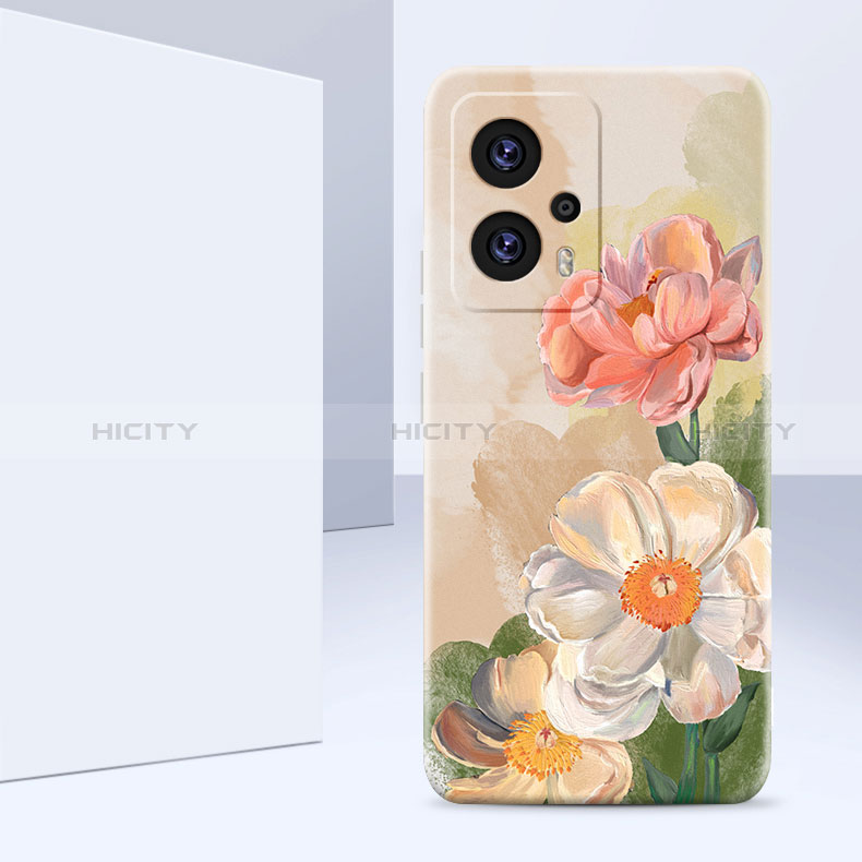 Coque Silicone Fleurs Souple Couleur Unie Etui Housse pour Xiaomi Redmi Note 11T Pro 5G Plus