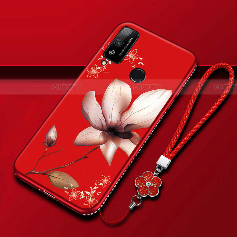 Coque Silicone Fleurs Souple Couleur Unie Etui Housse S01 pour Huawei Honor Play4T Plus