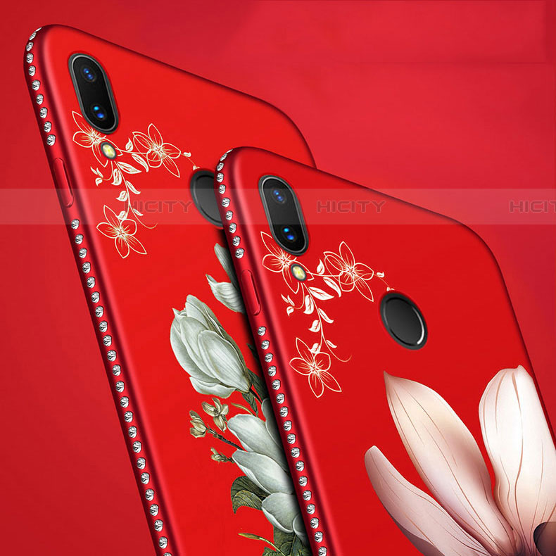 Coque Silicone Fleurs Souple Couleur Unie Etui Housse S01 pour Huawei P Smart Z Plus