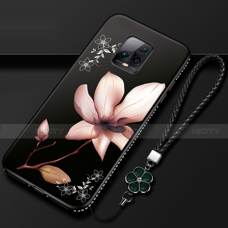 Coque Silicone Fleurs Souple Couleur Unie Etui Housse S01 pour Xiaomi Redmi 10X Pro 5G Plus