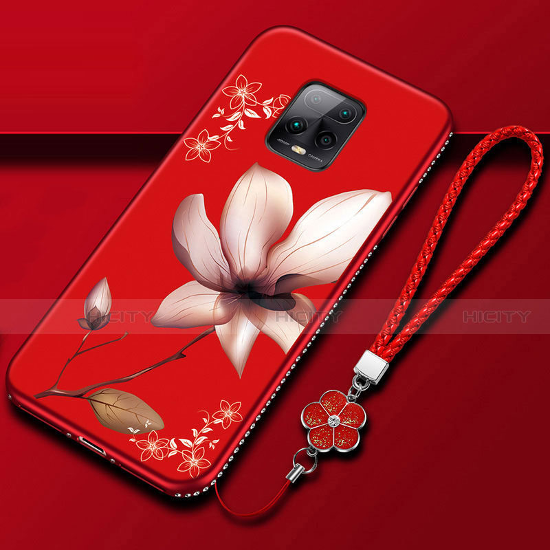 Coque Silicone Fleurs Souple Couleur Unie Etui Housse S01 pour Xiaomi Redmi 10X Pro 5G Plus