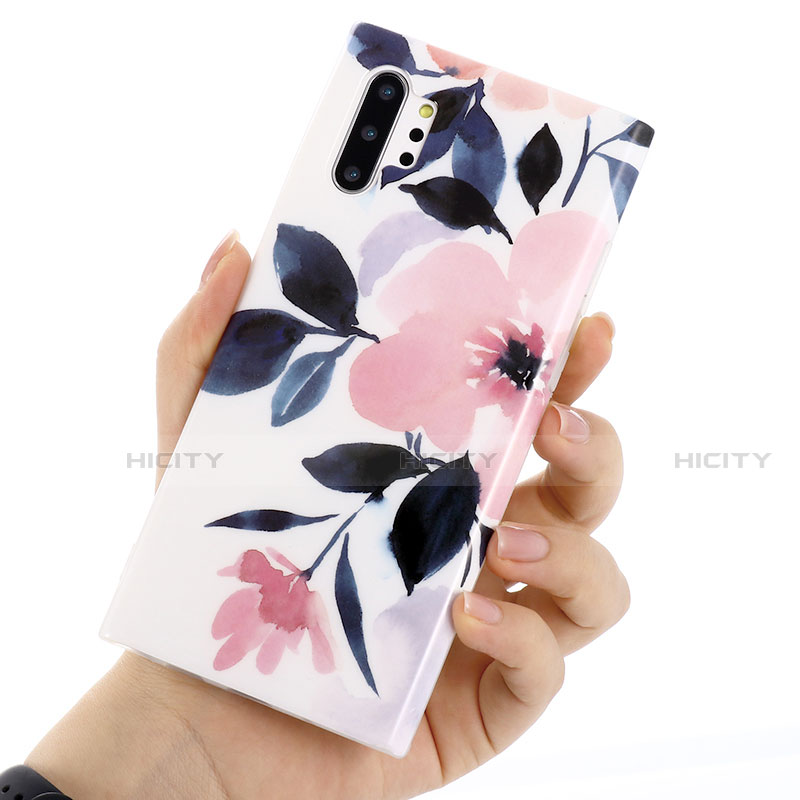Coque Silicone Fleurs Souple Couleur Unie Etui Housse S03 pour Samsung Galaxy Note 10 Plus 5G Plus