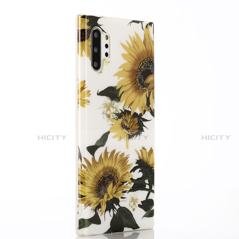 Coque Silicone Fleurs Souple Couleur Unie Etui Housse S03 pour Samsung Galaxy Note 10 Plus 5G Plus