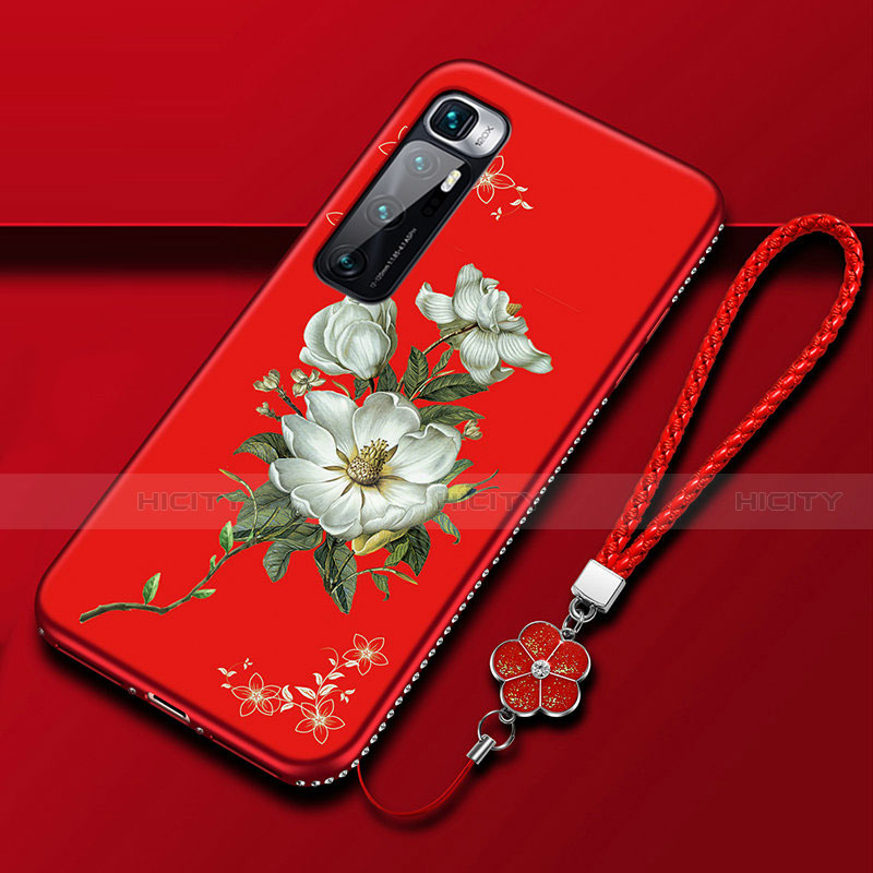 Coque Silicone Fleurs Souple Couleur Unie Etui Housse S03 pour Xiaomi Mi 10 Ultra Plus