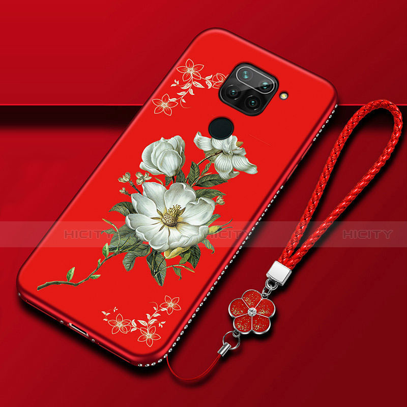 Coque Silicone Fleurs Souple Couleur Unie Etui Housse S05 pour Xiaomi Redmi Note 9 Plus