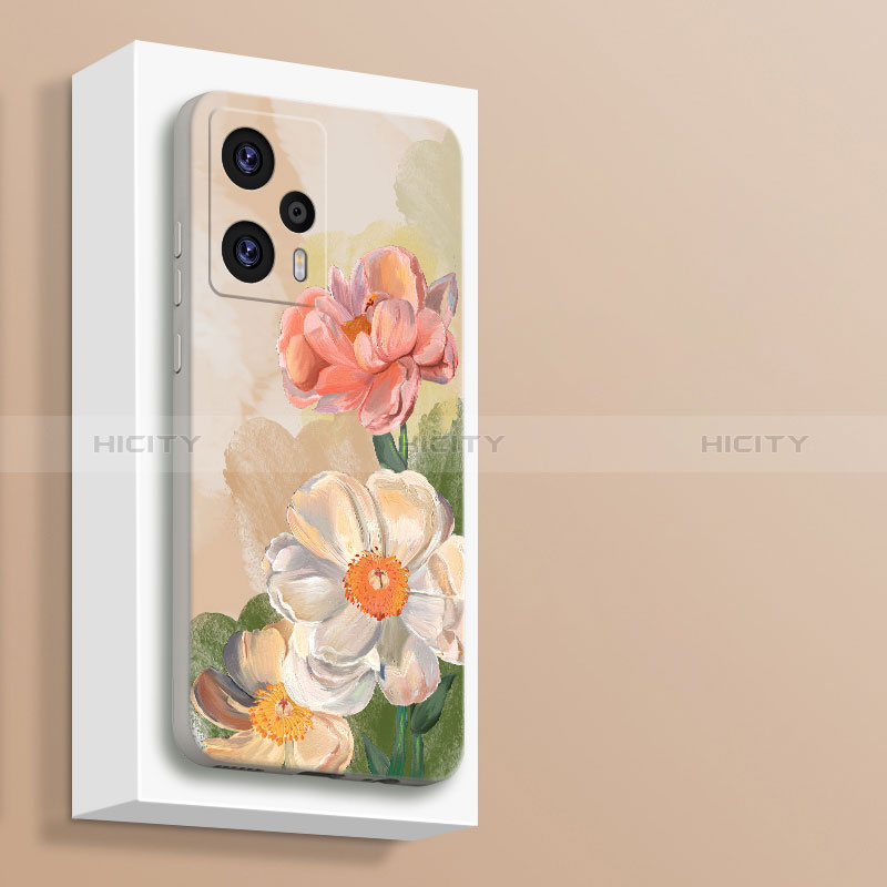Coque Silicone Fleurs Souple Couleur Unie pour Xiaomi Poco F5 5G Plus