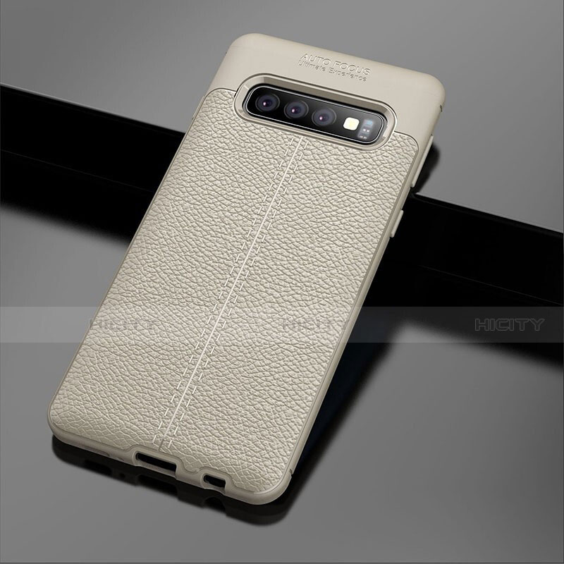 Coque Silicone Gel Motif Cuir Housse Etui A02 pour Samsung Galaxy S10 5G Plus