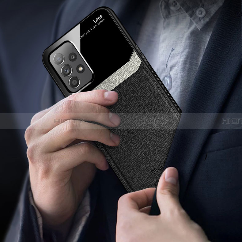 Coque Silicone Gel Motif Cuir Housse Etui avec Magnetique FL1 pour Samsung Galaxy A23 4G Plus