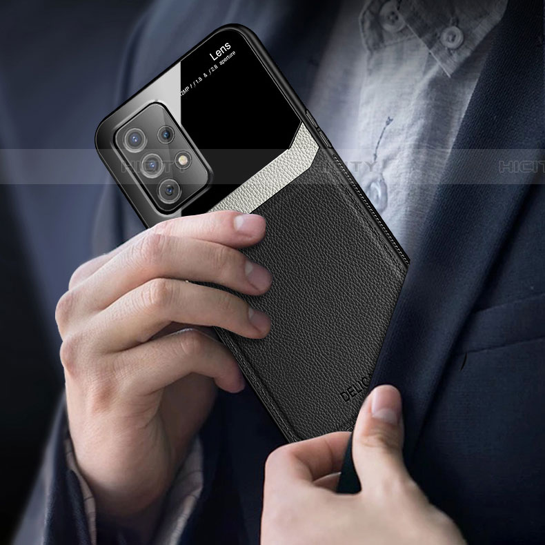Coque Silicone Gel Motif Cuir Housse Etui avec Magnetique FL1 pour Samsung Galaxy A52 5G Plus