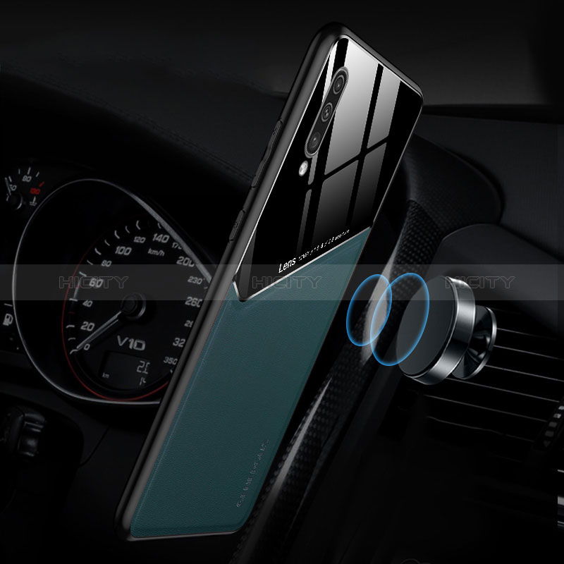 Coque Silicone Gel Motif Cuir Housse Etui avec Magnetique pour Samsung Galaxy A50S Plus