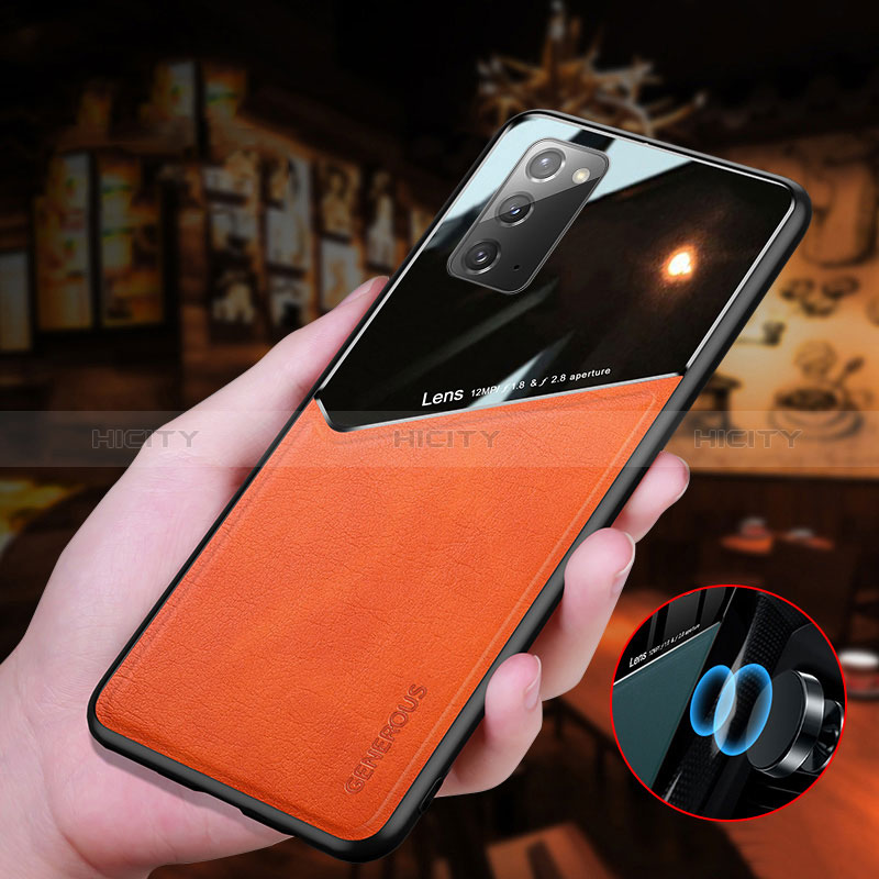Coque Silicone Gel Motif Cuir Housse Etui avec Magnetique pour Samsung Galaxy Note 20 5G Plus