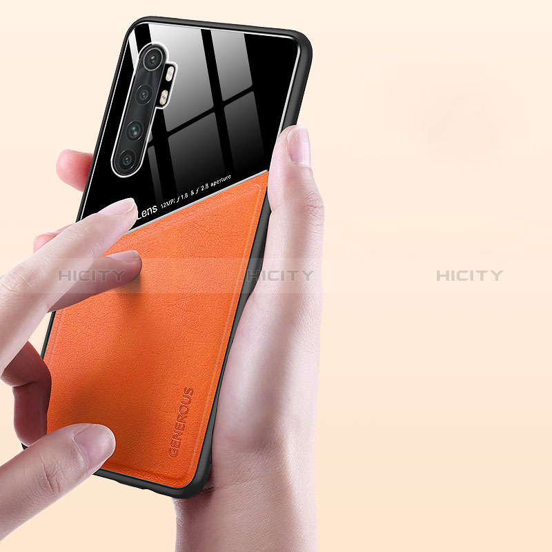 Coque Silicone Gel Motif Cuir Housse Etui avec Magnetique pour Xiaomi Mi Note 10 Lite Plus