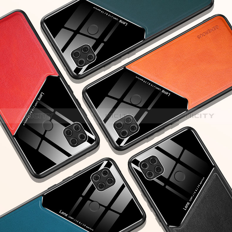Coque Silicone Gel Motif Cuir Housse Etui avec Magnetique pour Xiaomi Redmi 9C NFC Plus