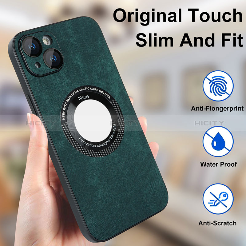 Coque Silicone Gel Motif Cuir Housse Etui avec Magnetique S14D pour Apple iPhone 14 Plus