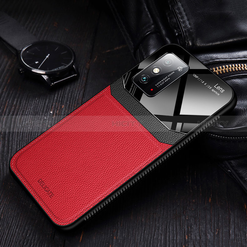 Coque Silicone Gel Motif Cuir Housse Etui FL1 pour Huawei Honor X10 Max 5G Plus