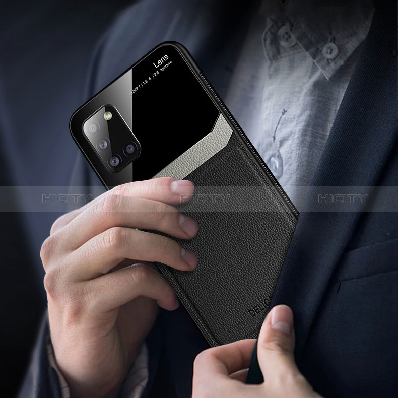 Coque Silicone Gel Motif Cuir Housse Etui FL1 pour Samsung Galaxy A31 Plus
