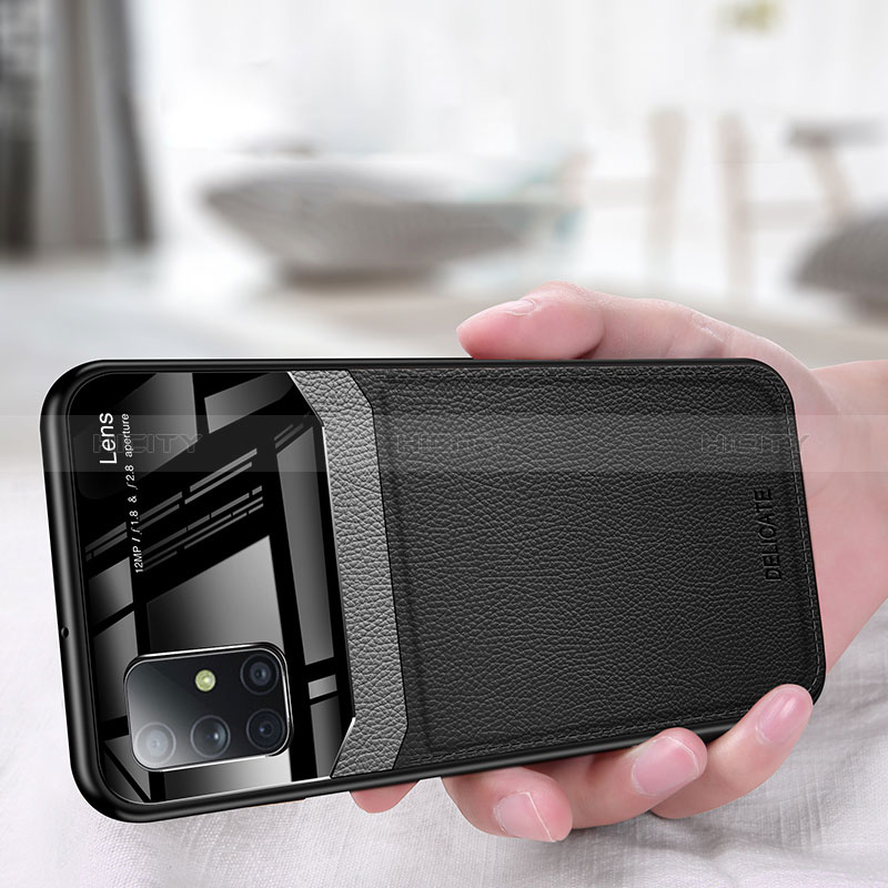 Coque Silicone Gel Motif Cuir Housse Etui FL1 pour Samsung Galaxy A51 4G Plus