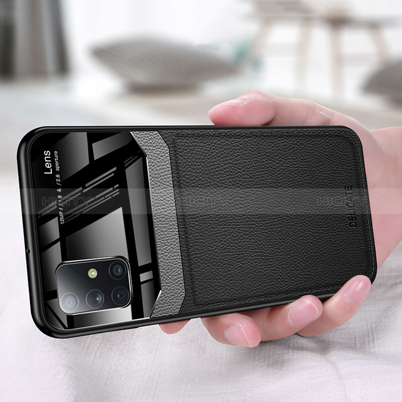 Coque Silicone Gel Motif Cuir Housse Etui FL1 pour Samsung Galaxy A51 5G Plus
