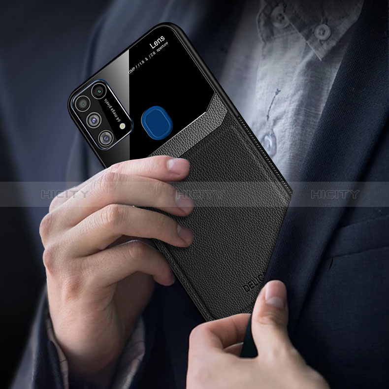Coque Silicone Gel Motif Cuir Housse Etui FL1 pour Samsung Galaxy M31 Plus