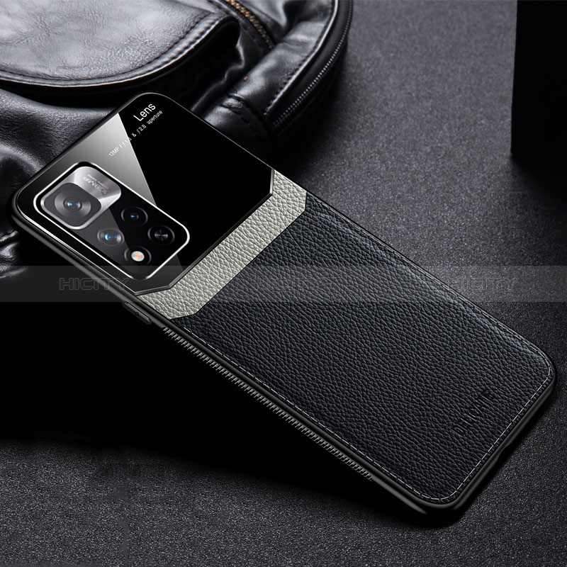 Coque Silicone Gel Motif Cuir Housse Etui FL1 pour Xiaomi Redmi Note 11T 5G Plus