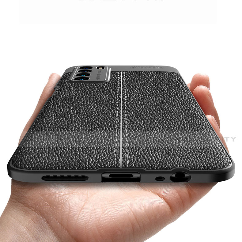 Coque Silicone Gel Motif Cuir Housse Etui H01 pour Huawei Honor Play4 5G Plus