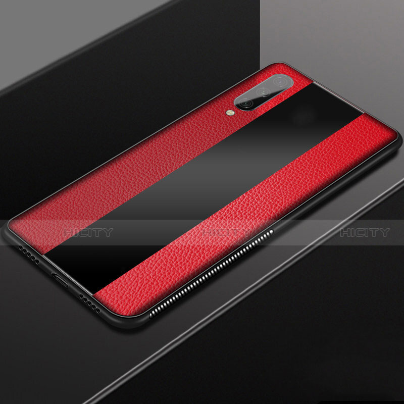 Coque Silicone Gel Motif Cuir Housse Etui H02 pour Xiaomi Mi A3 Rouge Plus